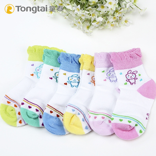 童泰夏季 1岁 宝宝松口袜新生儿棉质袜子宝宝袜无骨缝合婴儿袜子0