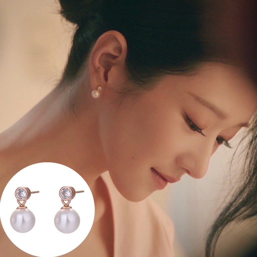 徐睿知同款珍珠耳钉小巧925纯银
