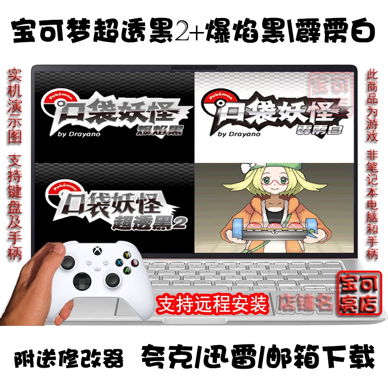 宝可梦超透黑2+爆焰黑霹雳白夸克