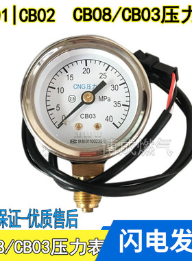 不锈钢压力表汽车天然气CNG燃气高压燃气CB01/02油改气08气量配件