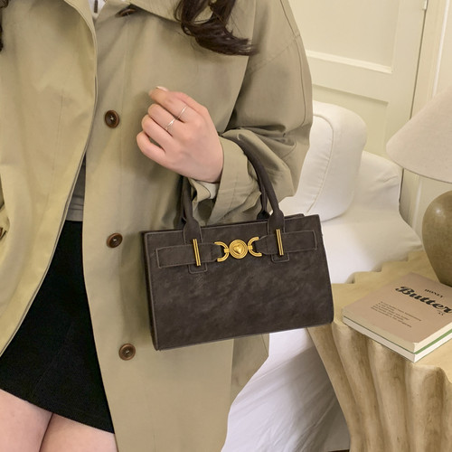 麂皮轻奢通勤百搭小方包麂皮绒