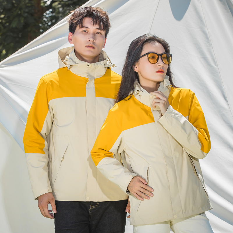德国户外冲锋衣三合一男女旅游露营外套防水可拆卸情侣加厚登山服