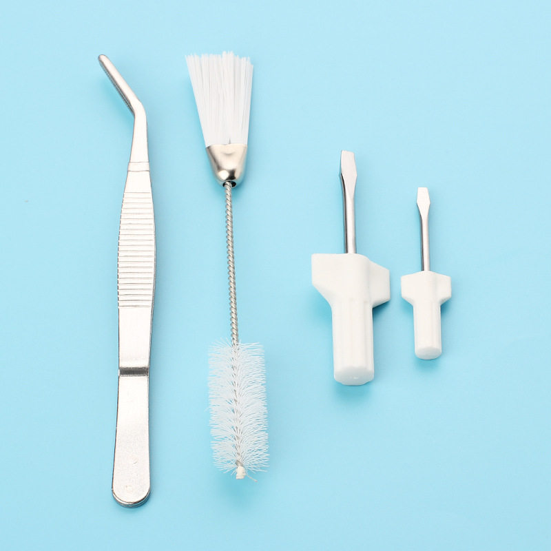 缝纫机清洁工具4件套 双头清洁毛刷 机器通用螺丝刀 尖头镊子