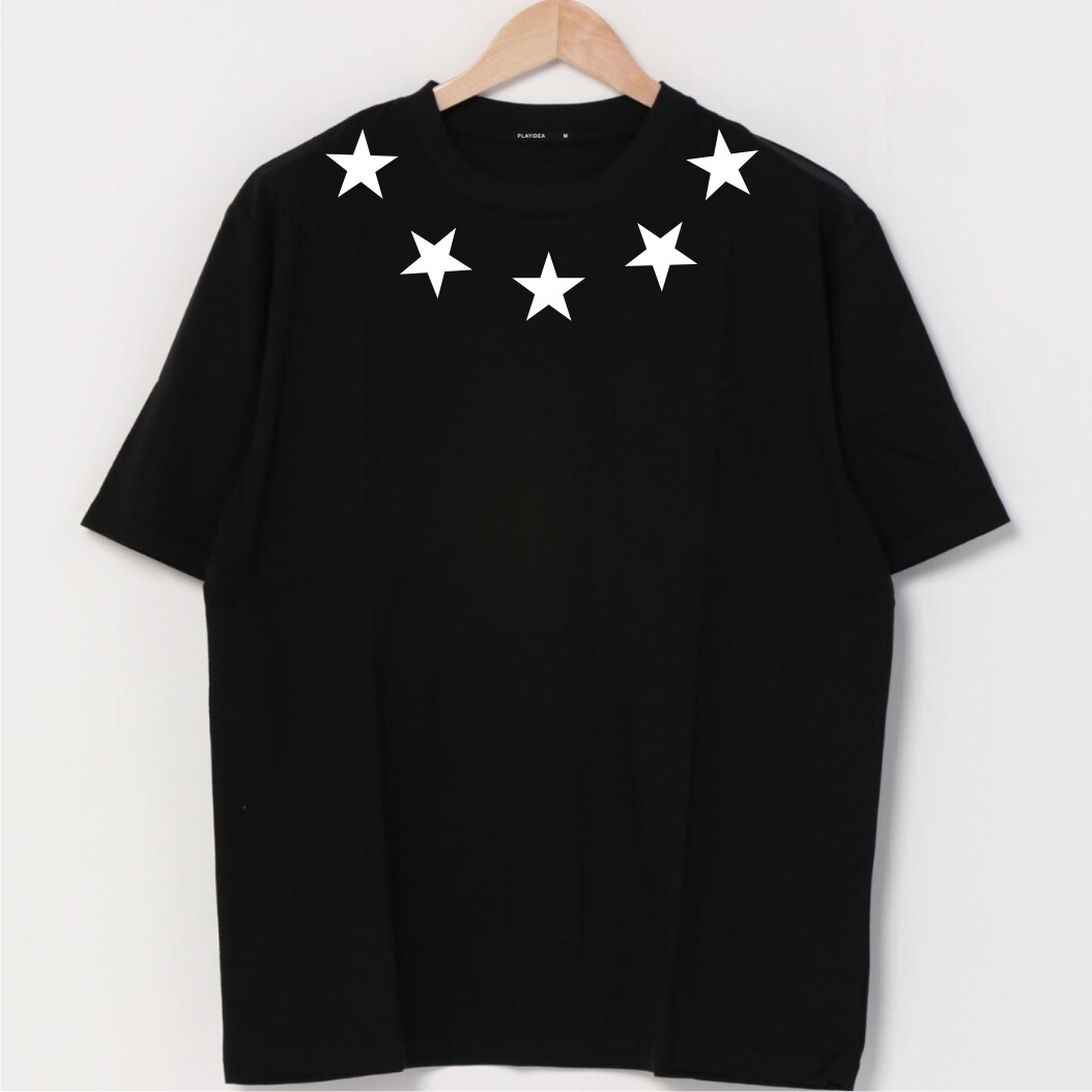 欧美潮牌五角星T恤情侣装短袖夏