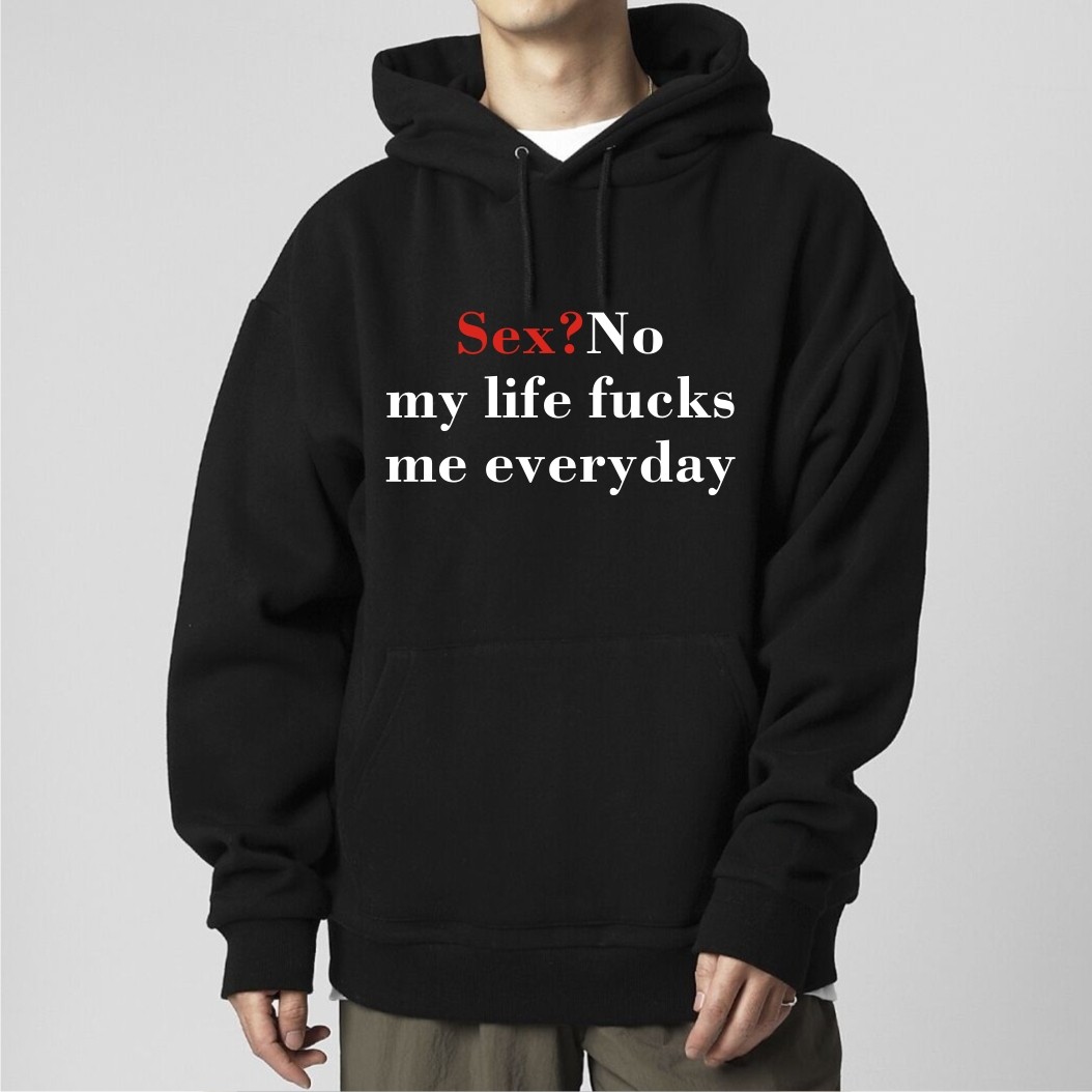 Sex?恶搞标语卫衣男女加绒外套潮