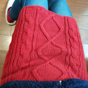 柜上299 纯羊毛复古麻花厚实保暖毛线短裙女X200106 半身裙