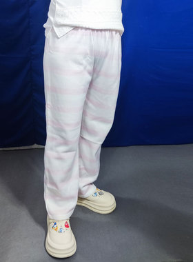 外贸日单抓绒九分裤居家加绒睡裤 马卡龙直筒裤保暖秋冬女X200708