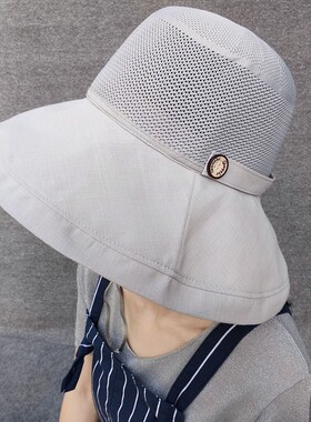 大帽檐遮阳帽 夏 户外防晒 休闲沙滩度假帽子女  GC82