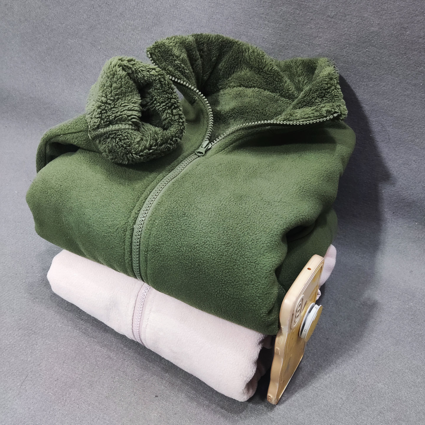 摇粒绒珊瑚绒加绒外套厚实亲子