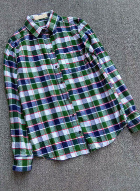 磨毛绒长袖衬衫 女 打底 格子控  W191202KK