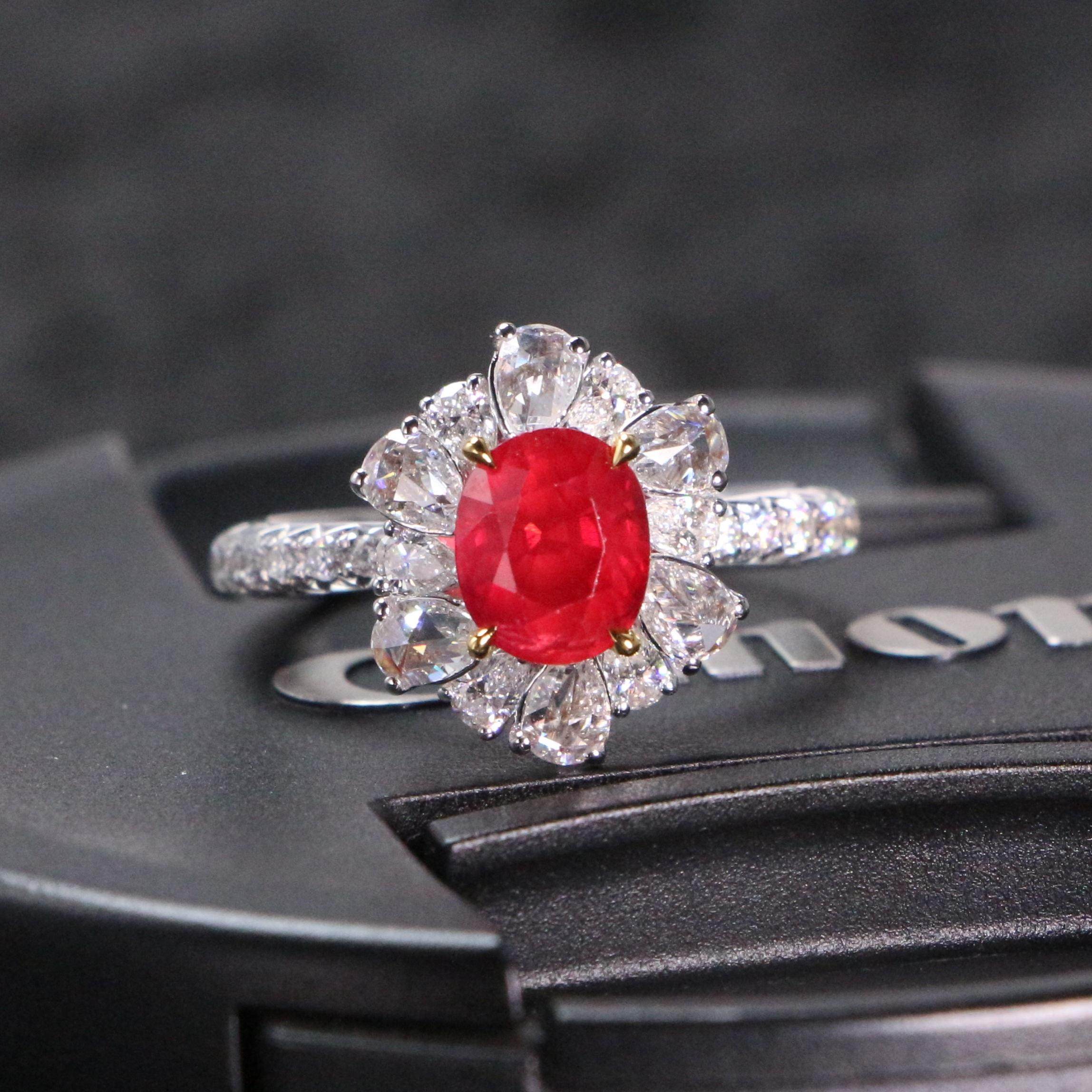 18K金钻石镶嵌2克拉天然无烧鸽血红宝石戒指 GRS证书,珠宝/钻石/翡翠,手饰,淘宝优惠券,粉丝福利购,淘宝优惠卷