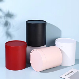 大号纯色抱抱桶花盒礼盒圆形气球花束草莓熊抱抱桶插花材料DIY