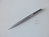 金属旋转圆珠笔经典 老款 英雄50圆珠笔不锈钢按动学生练字