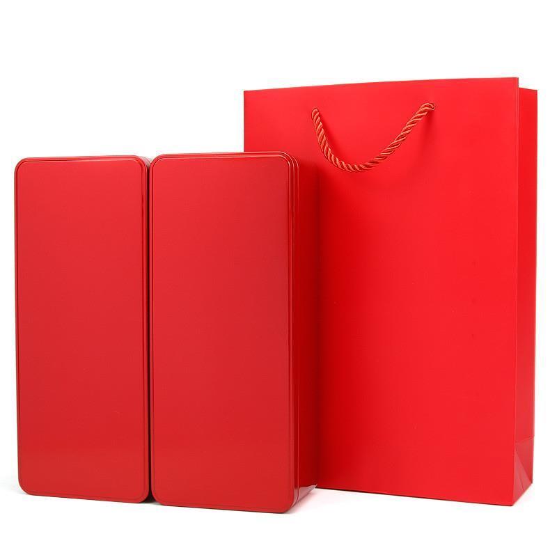 茶叶罐单枞通用桌面首饰牛轧糖收纳长方形爆珠小铁盒包装盒空盒子