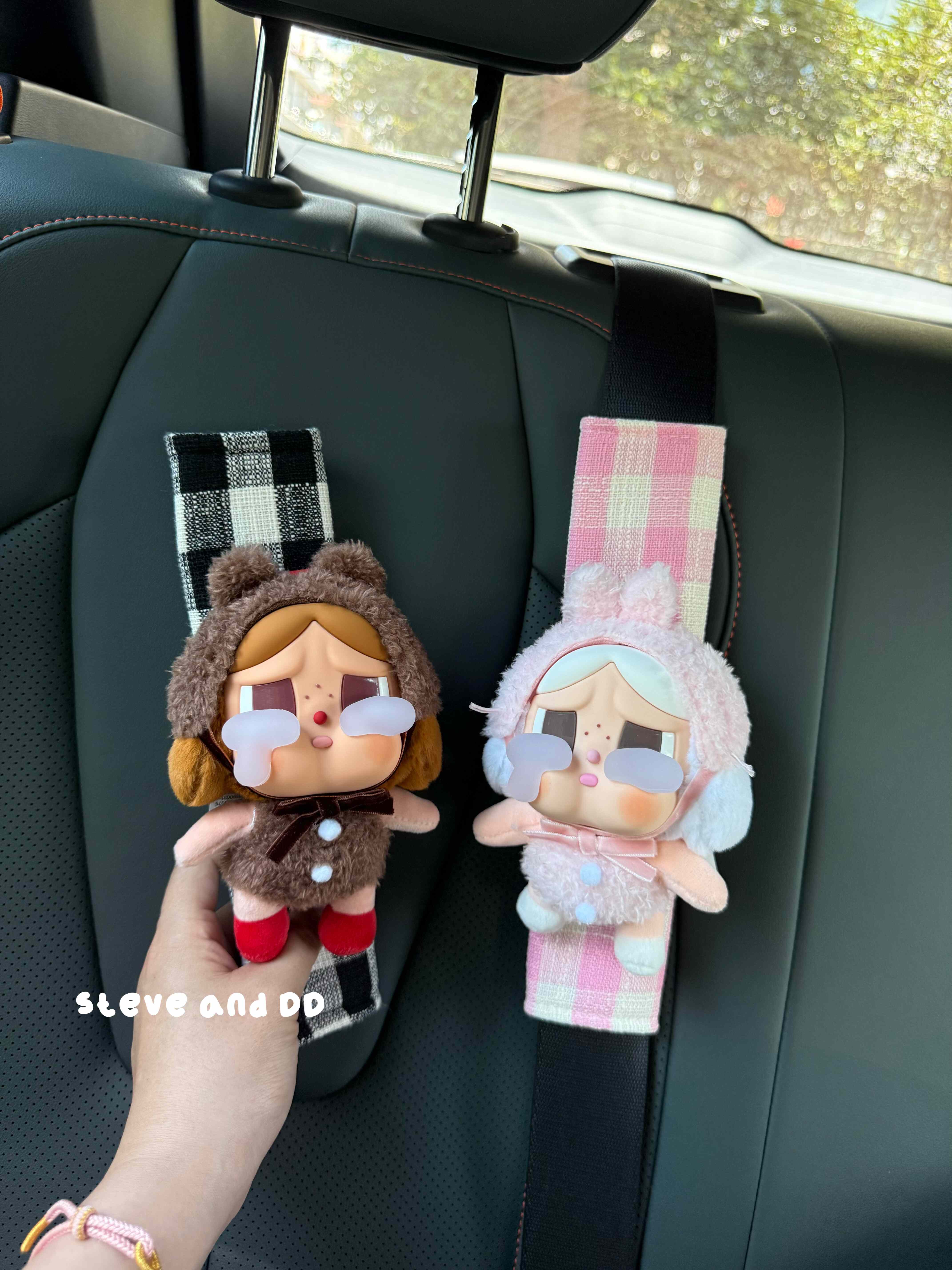 Steve和豆豆祖国版哭娃眼泪娃娃挂件毛绒公仔挂饰车载安全带护肩