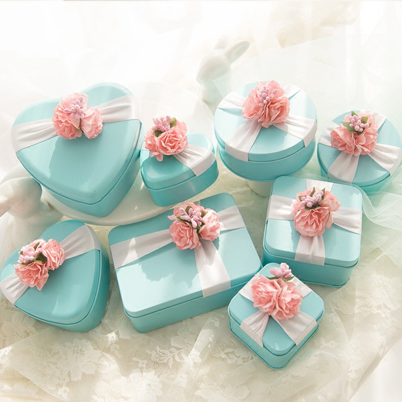 婚礼喜糖盒子空盒创意结婚糖盒欧式马口铁喜糖盒 婚庆用品铁盒