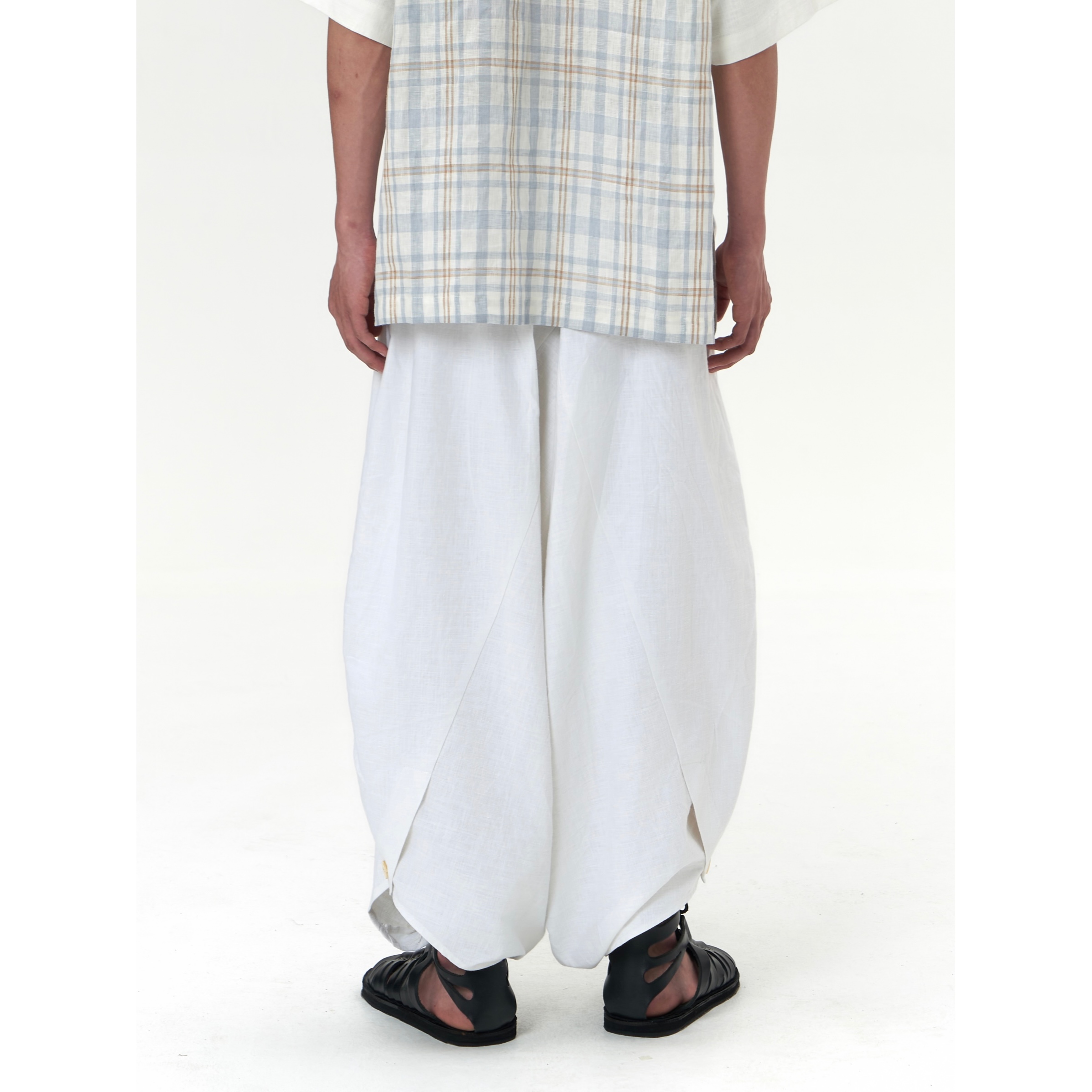 九分裤休闲裤YOWSAH法国麻