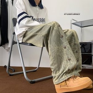 D219A/6161/P55 纽扣牛仔裤男港风,男装牛仔裤,电商D256A(原B258A)