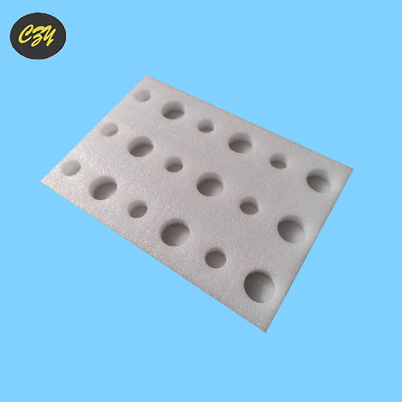 深圳厂家加工生产定做圆孔珍珠棉型材 啤酒瓶epe珍珠棉包材定制