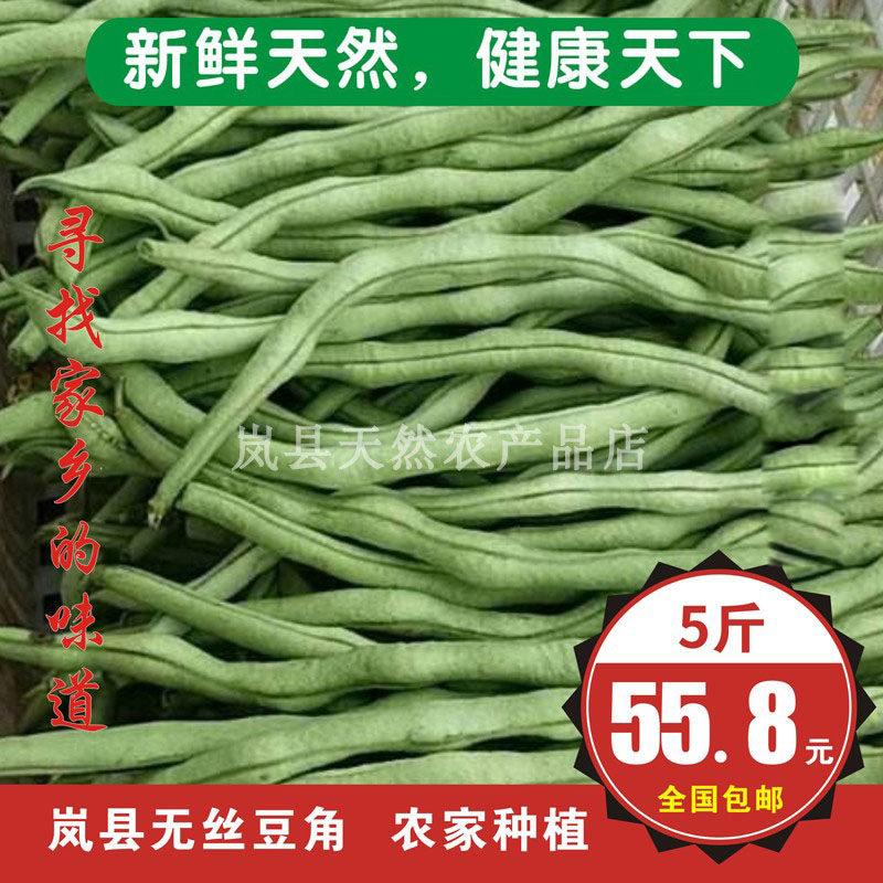 农家种植新鲜蔬菜无丝豆角蛇豆角山西岚县特产时令蔬菜鲜嫩5斤装