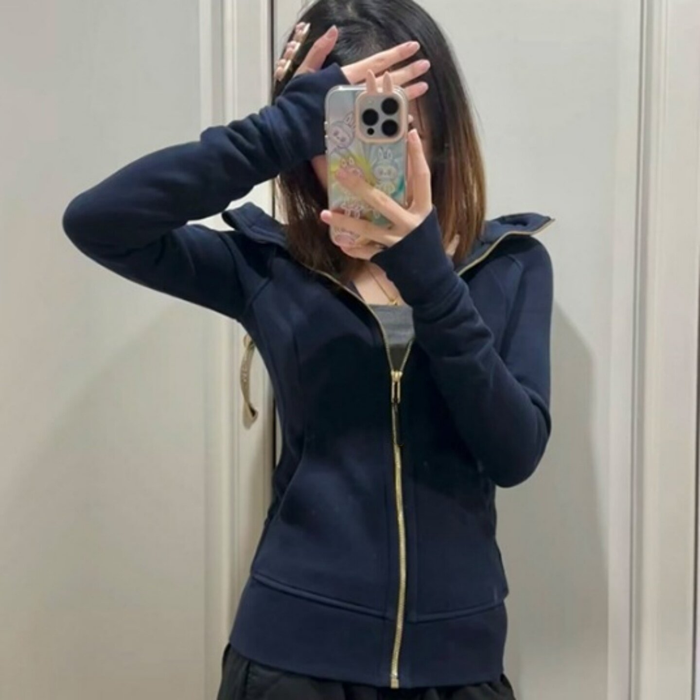 修身连帽卫衣拉链保暖瑜伽外套女