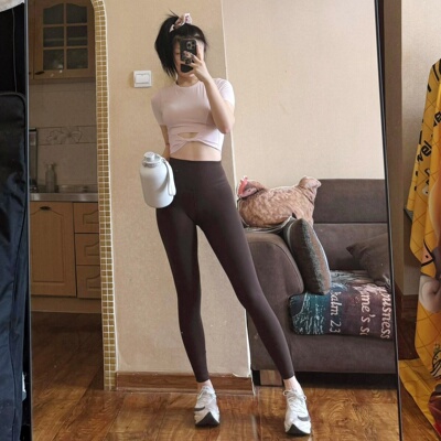 女高腰显瘦提臀无尴尬线瑜伽裤