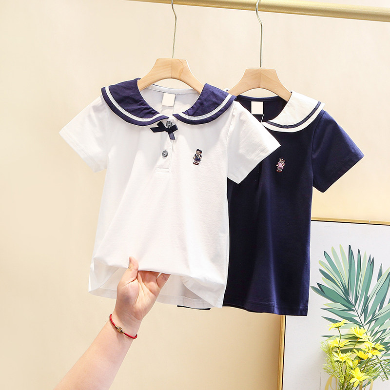 【亏本清仓】女童短袖T恤纯棉学院风POLO衫翻领半袖体衫打底衫,童装/婴儿装/亲子装,T恤,淘宝优惠券,粉丝福利购,淘宝优惠卷