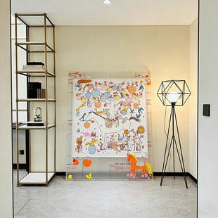 裱相框6面裱画定制画框140立体透明亚克力框 丝巾裱框90丝巾轻奢装