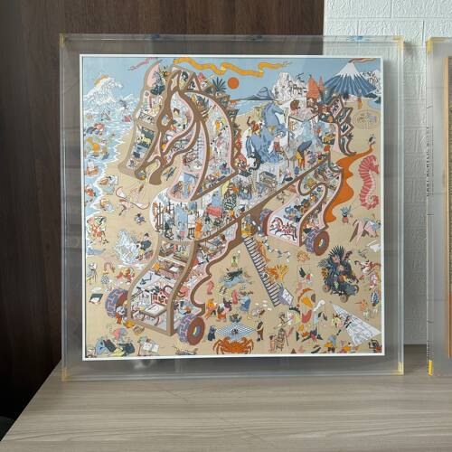 亚克力丝巾裱框90丝巾挂墙摆diy