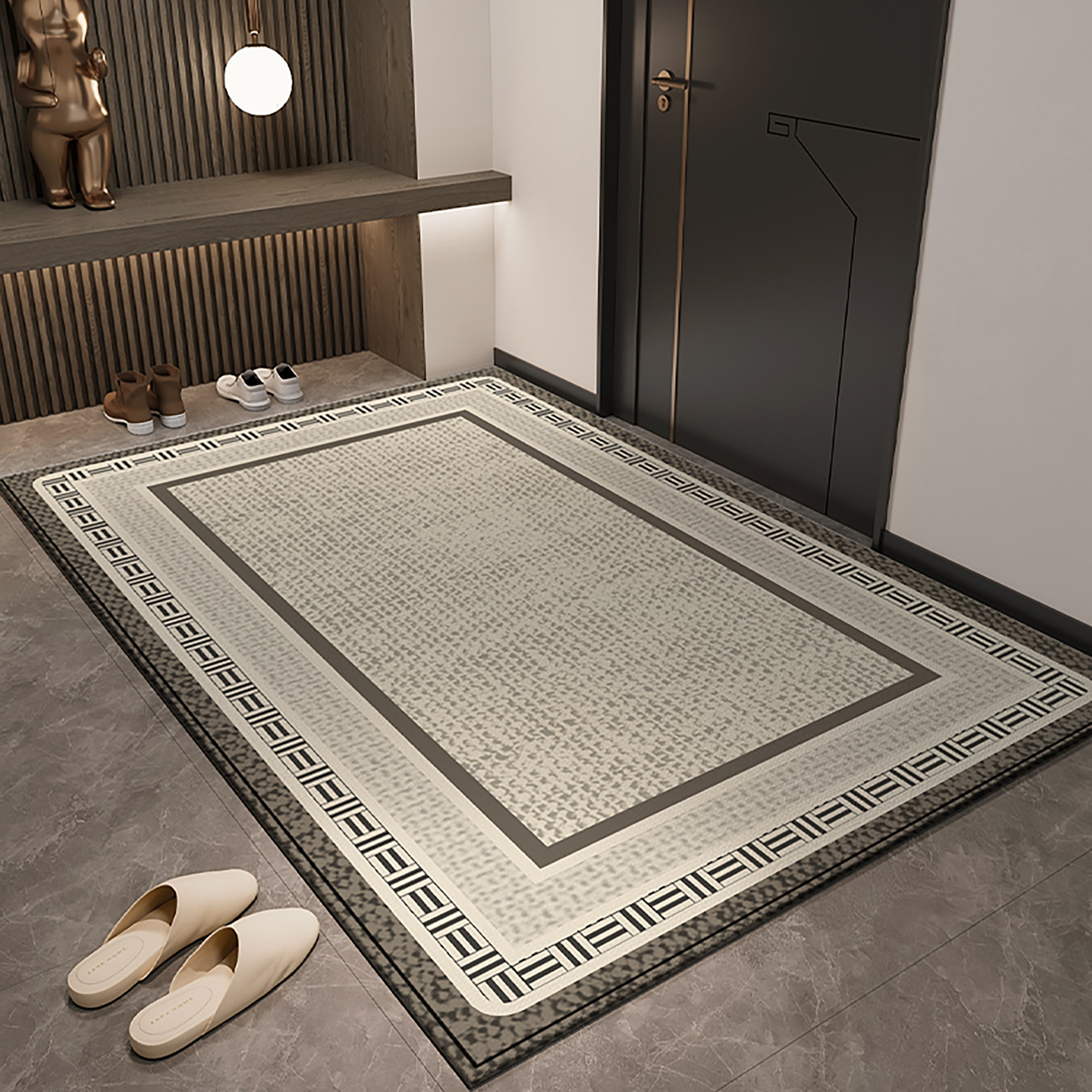 入户门地垫进门玄关耐脏地毯家用轻奢高级感入户大门口防滑门地垫