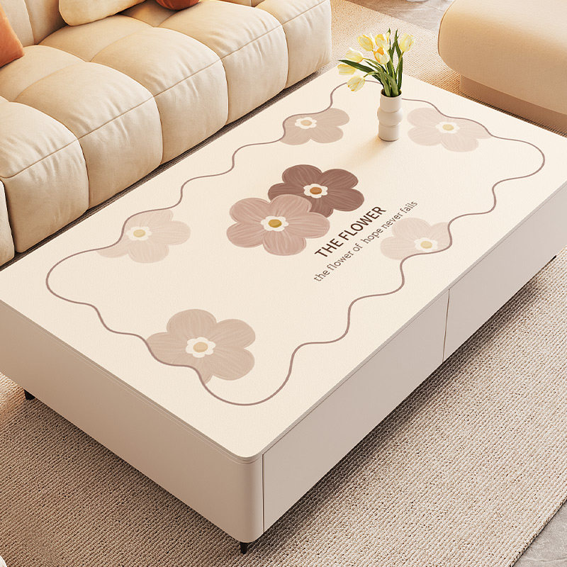 2024新年硅胶茶几桌布免洗防油防水餐桌垫轻奢高级感电视柜茶几垫