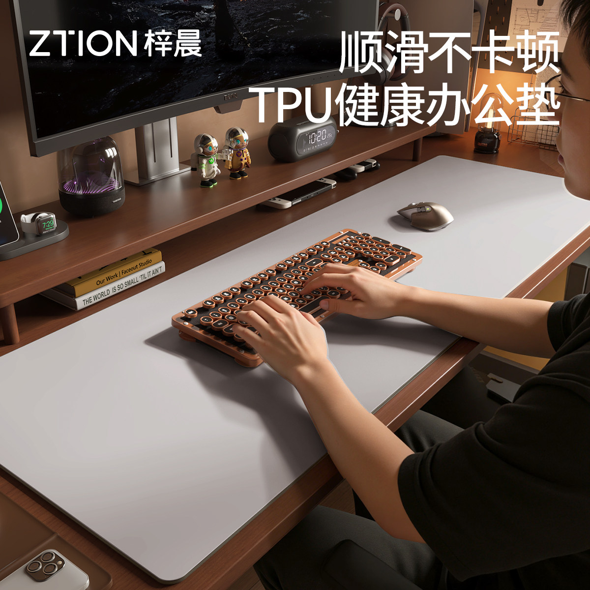 【环保TPU】超大号电脑桌垫办公家用笔记本键盘鼠标垫写字台垫子