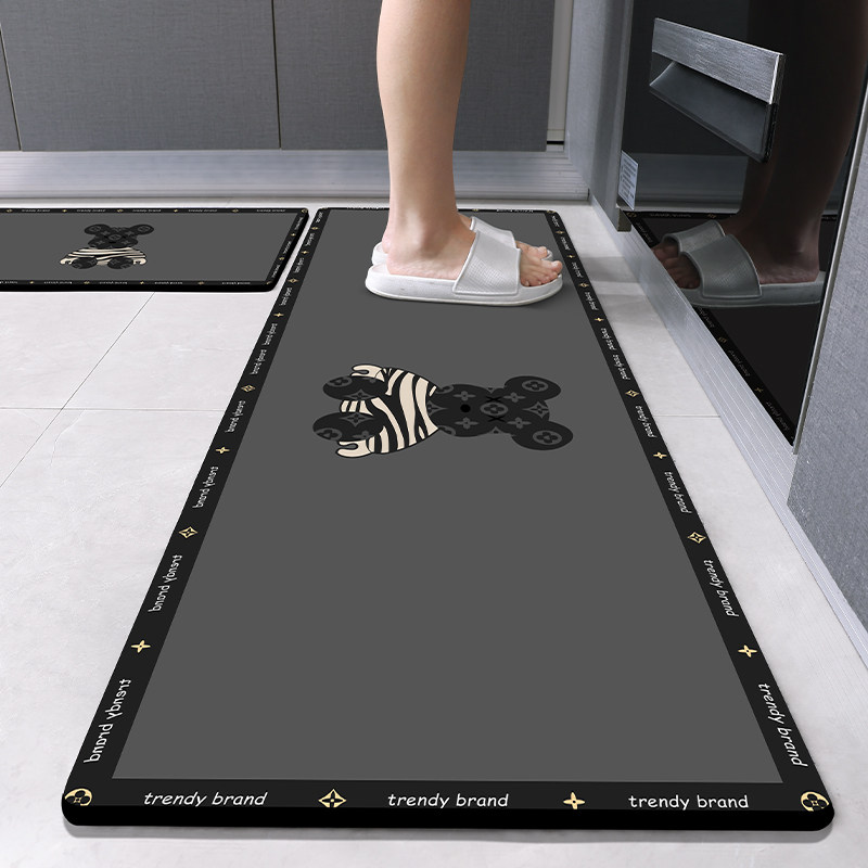 PU皮革厨房地垫耐脏L形防滑防油吸水软垫可擦免洗地毯家用脚垫子,居家布艺,厨房地垫,淘宝优惠券,粉丝福利购,淘宝优惠卷