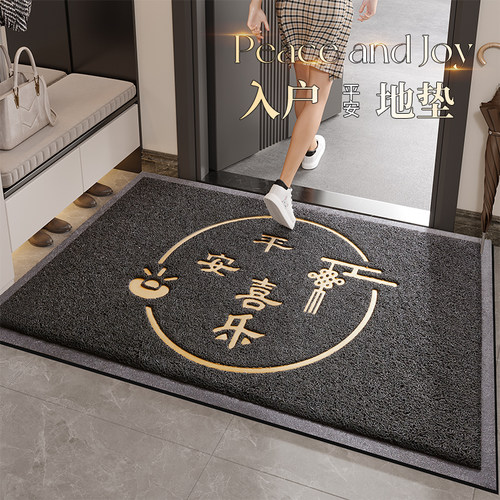 入户门地垫出入平安丝圈家用进门门垫门外除尘脚垫室内防滑地毯