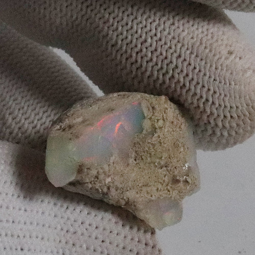 天然欧珀原石矿石 欧泊原石戒面料高彩好火彩原石颗颗带彩-251758