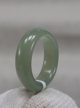新疆和田玉戒指红糖色戒圈青花羊脂白碧玉绿男女玉石指环12号圈口