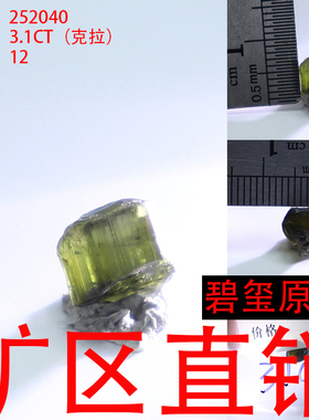 天然碧玺原石矿标摆件原矿 -252040