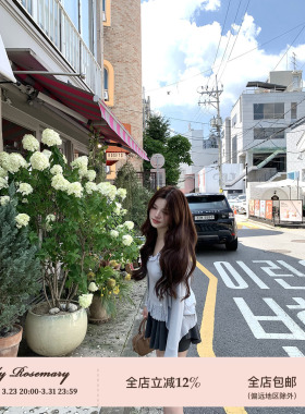 Lily Rosemary/ 奈花甜氧 复古花纹入秋内外Set针织两件套