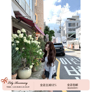 复古花纹入秋内外Set针织两件套 奈花甜氧 Lily Rosemary