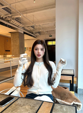 Lily Rosemary/ 「小情书」早春学院风刺绣乖乖针织开衫两色