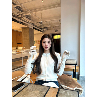 Lily Rosemary/ 「小情书」早春学院风刺绣乖乖针织开衫两色