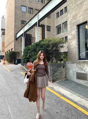 Lily Rosemary/ 舒适打底 刚需要入贝母圆领桑蚕丝棉羊毛针织衫