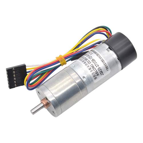 ASLONG JGA25-370GB直流减速电机带编码器微型减速电机低速有刷