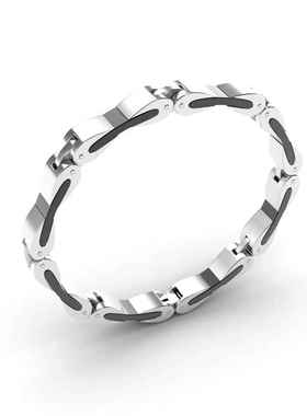 原创设计男士钛钢手链简约时尚潮流个性饰品男生礼物1B0012