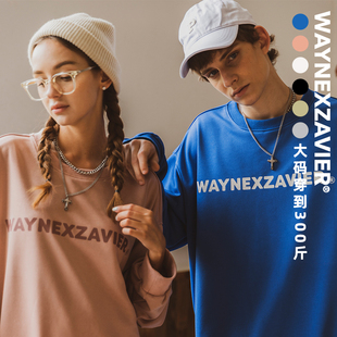 高街打底宽松情侣款 7919 圆领卫衣oversize男春秋季 韦恩泽维尔大码