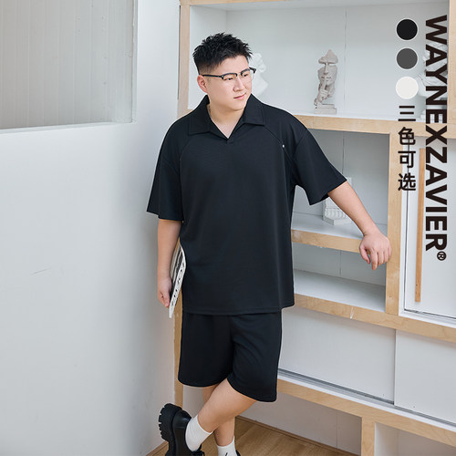 韦恩泽维尔男夏大码POLO衫