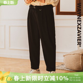 宽松商务微锥休闲裤 韦恩泽维尔垂感西裤 加肥加大秋季 大码 7950 男装