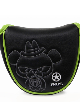 日本SNIPE高尔夫球杆套半圆形推杆套个性Golf新品球杆套 黑色