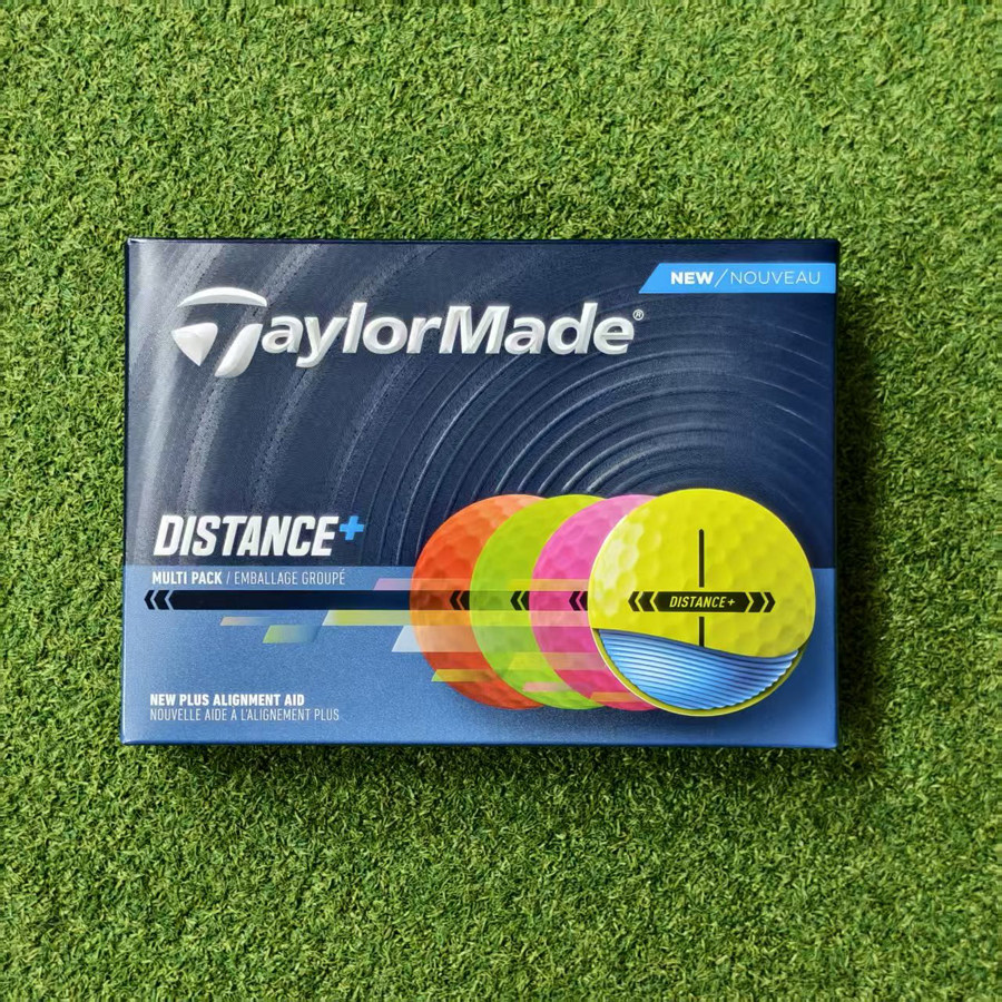 正品Taylormad Distance+ soft彩色两层高尔夫球远距离球下场彩球
