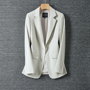 高级感职场套装 米色西装 职业装 2026新款 西服上衣 外套女春秋季